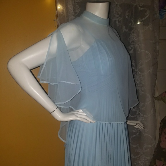 Beautiful Baby Blue 70's Dress CRAZY SALE! - Picture 6 of 8